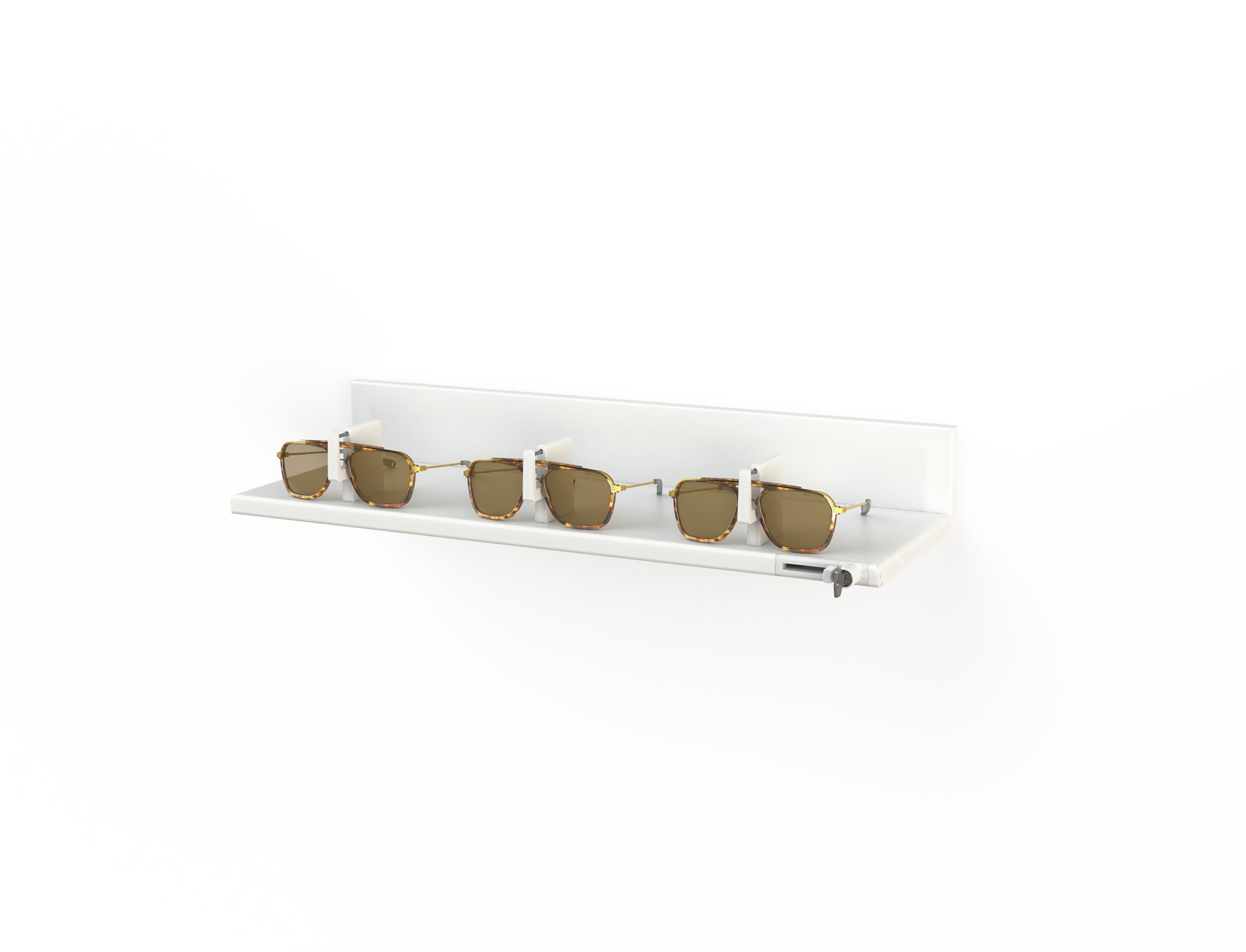 Top Vision Instore lockable glasses shelf