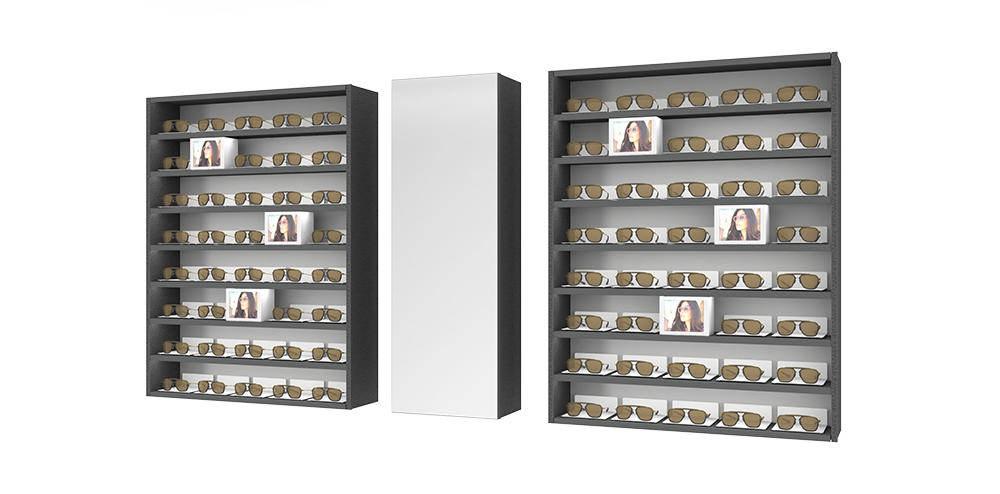 Top Vision Instore eyewear display wall