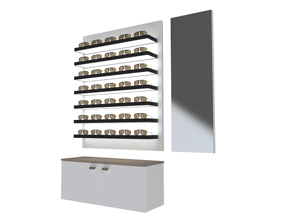 Top Vision Instore spectacles shelves panel