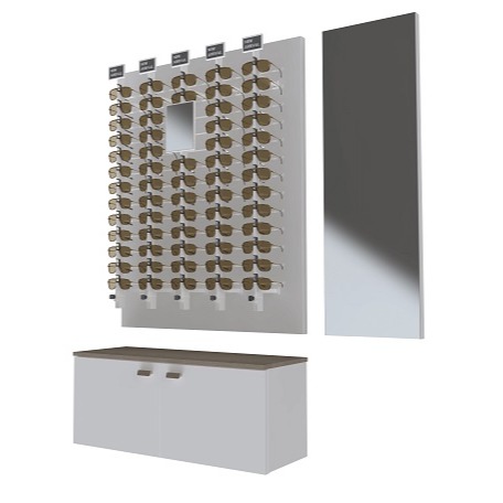 Top Vision Instore GLASSES WALL DISPLAY panel